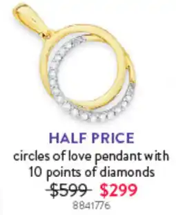 Goldmark circles of love pendant with 10 points of diamonds offer