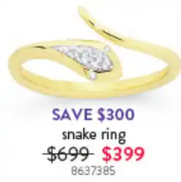 Goldmark snake ring offer