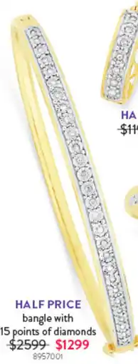 Goldmark bangle with 15 points of diamonds offer