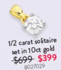 Goldmark 1/2 carat solitaire set in 10ct gold offer