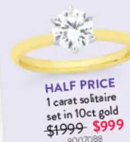 Goldmark 1 carat solitaire set in 10ct gold offer