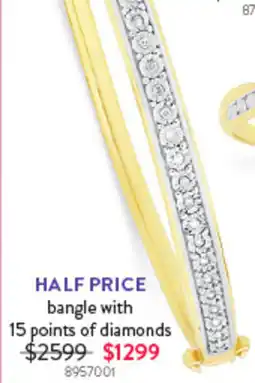Goldmark bangle with 15 points of diamonds offer