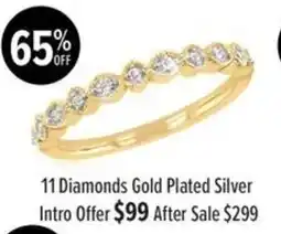 Shiels 11 Diamonds Gold Plated Silver offer