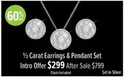 Shiels 1/3 Carat Earrings & Pendant Set offer