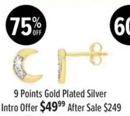 Shiels 9 Points Gold Plated Silver offer