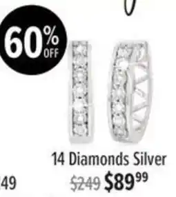 Shiels 14 Diamonds Silver offer