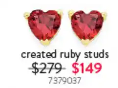 Goldmark created ruby studs offer