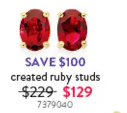 Goldmark created ruby studs offer