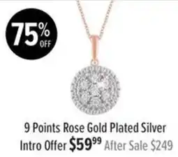Shiels 9 Points Rose Gold Plated Silver offer