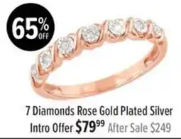 Shiels 7 Diamonds Rose Gold Plated Silver offer