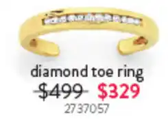 Goldmark diamond toe ring offer