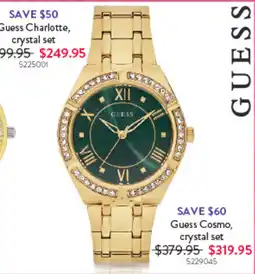 Goldmark Guess Cosmo, crystal set offer