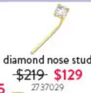 Goldmark diamond nose stud offer