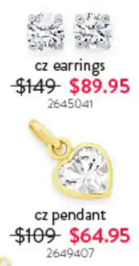 Goldmark cz earrings offer
