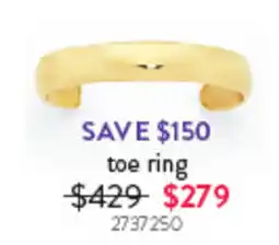 Goldmark toe ring offer