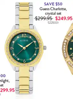 Goldmark Guess Charlotte, crystal set offer