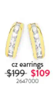 Goldmark cz earrings offer