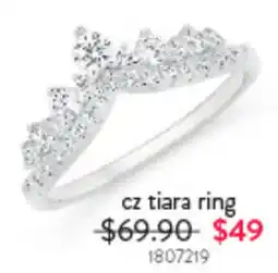 Goldmark cz tiara ring offer