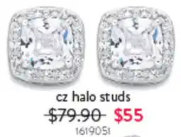 Goldmark cz halo studs offer