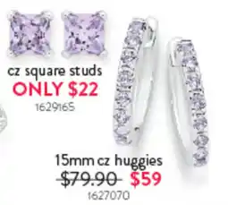 Goldmark cz square studs offer