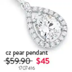 Goldmark cz pear pendant offer