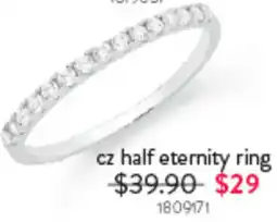 Goldmark cz half eternity ring offer