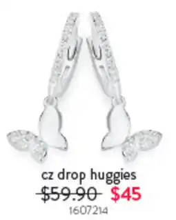 Goldmark cz drop huggies offer
