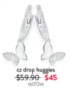 Cz drop huggies
