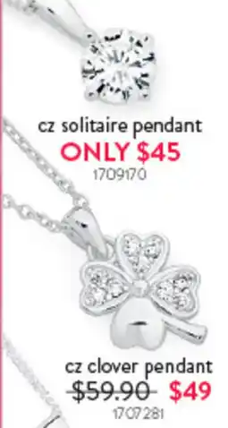 Goldmark cz solitaire pendant offer