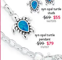 Goldmark syn opal turtle studs offer