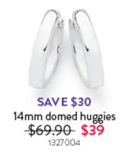 Goldmark 14mm domed huggies offer