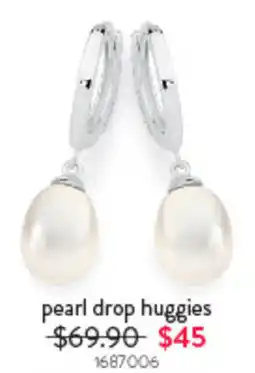 Goldmark pearl drop huggies offer
