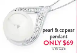 Goldmark pearl & cz pear pendant offer