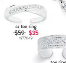 Goldmark cz toe ring offer