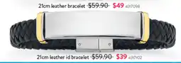 Goldmark 21cm leather id bracelet offer