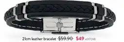 Goldmark 21cm leather bracelet offer