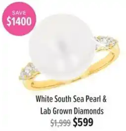 Shiels White South Sea Pearl & Lab Grown Diamonds offer
