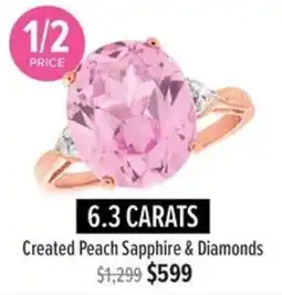 Shiels Created Peach Sapphire & Diamonds offer