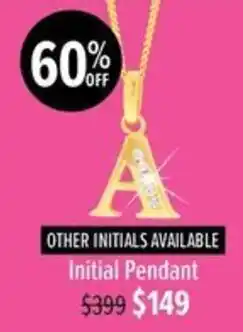 Shiels Initial Pendant offer
