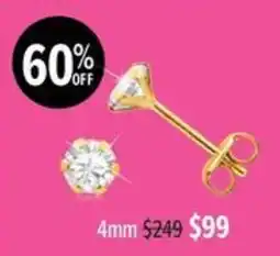 Shiels 4mm diamond stud earring offer