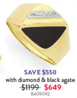 Goldmark diamond & black agate offer