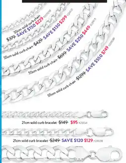 Goldmark 55cm solid curb chain offer