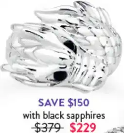 Goldmark ring with black sapphires offer