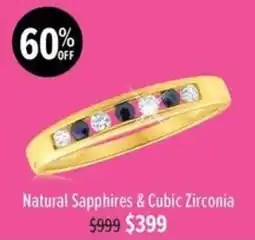 Shiels Natural Sapphires & Cubic Zirconia offer