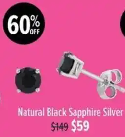 Shiels Natural Black Sapphire Silver offer