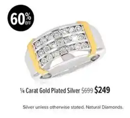 Shiels 1/4 Carat Gold Plated Silver offer