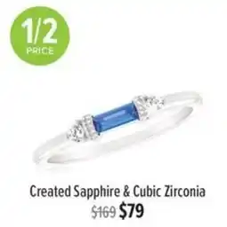 Shiels Created Sapphire & Cubic Zirconia offer