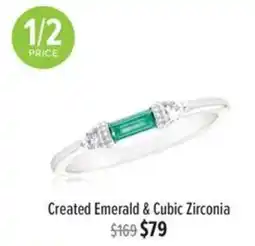 Shiels Created Emerald & Cubic Zirconia offer