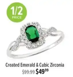 Shiels Created Emerald & Cubic Zirconia offer