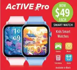 Shiels AcTIVE Pro Kids Smart Watches offer